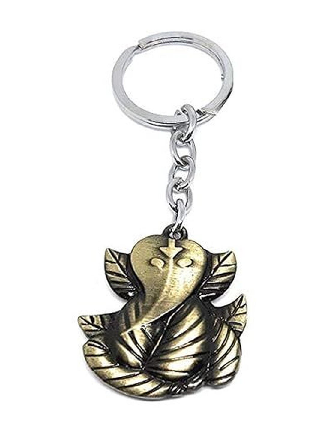 AUGEN Unisex Stainless Steel Ganpati Key Chain