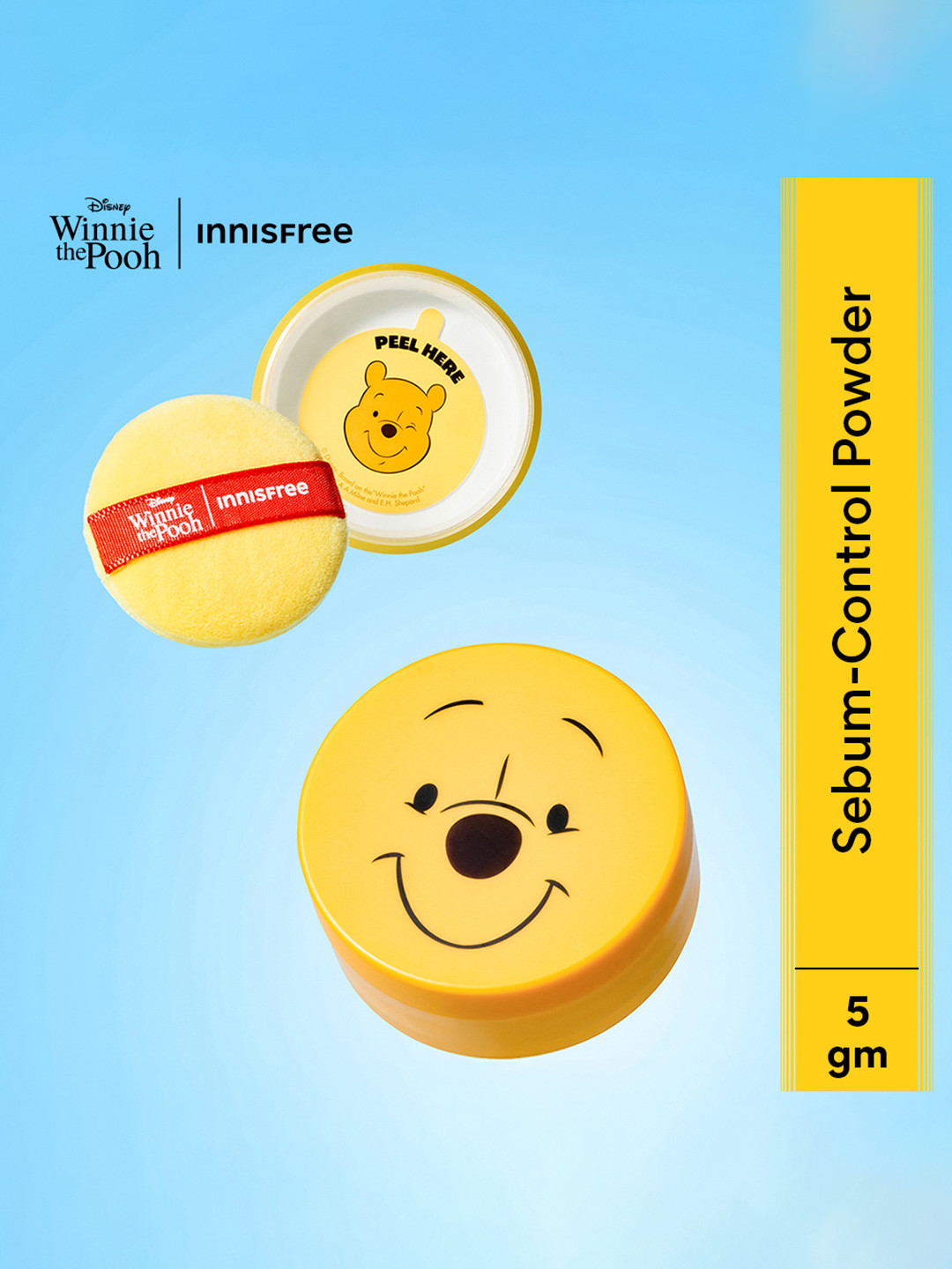 Innisfree Disney Winnie the Pooh Sebum-control Loose Powder 5g with Puff