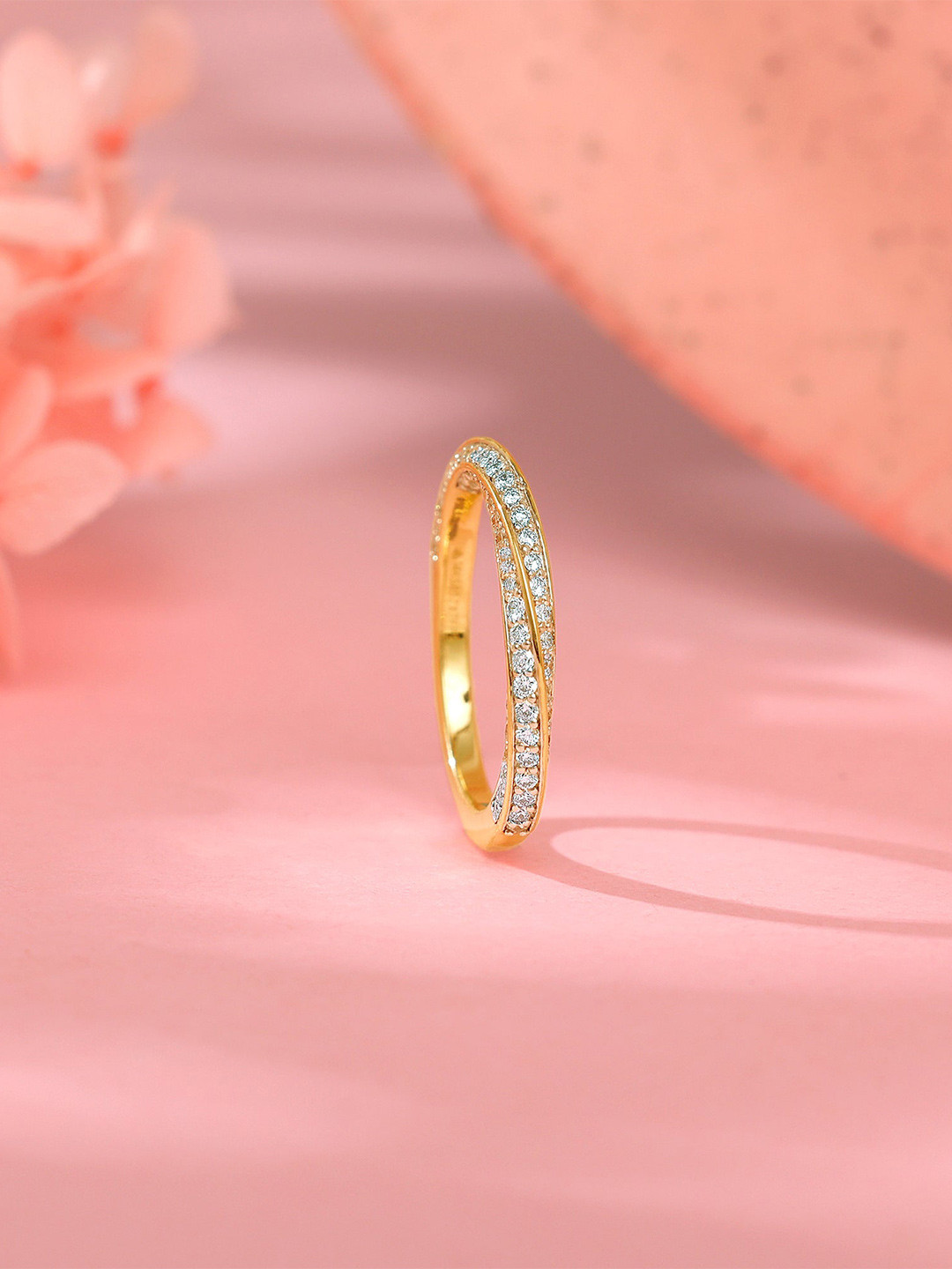 GIVA 18 Kt Gold Astral Diamond Ring-2.6 gms