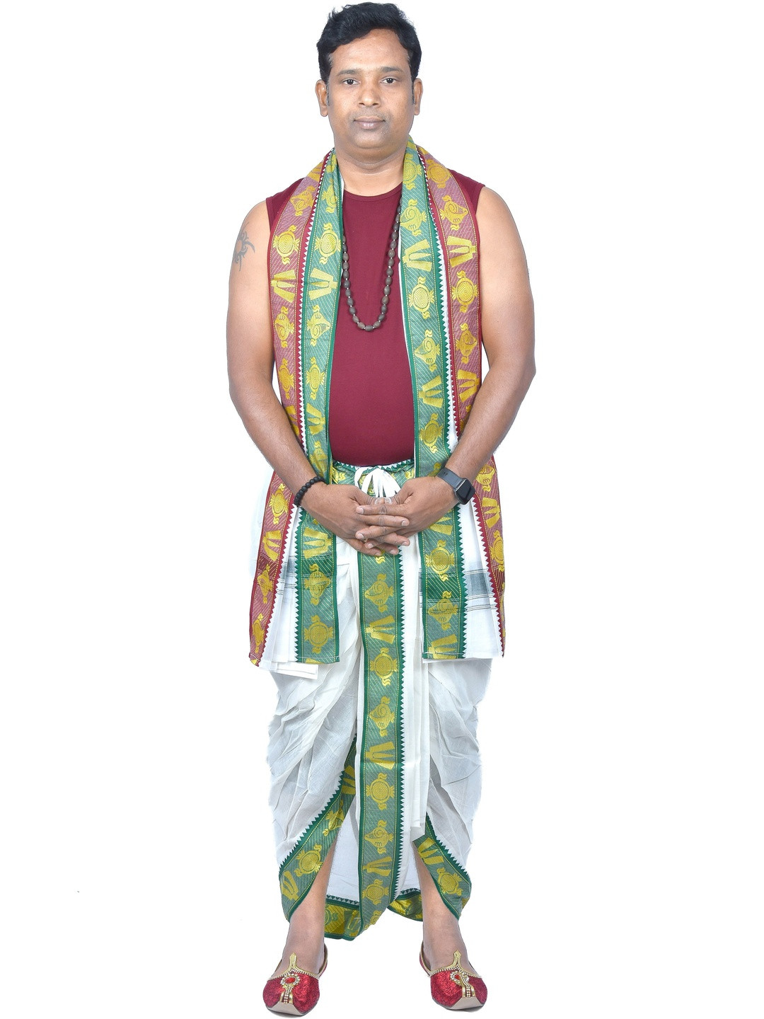 TUNI MANI Men Printed Cotton Dhoti Pants