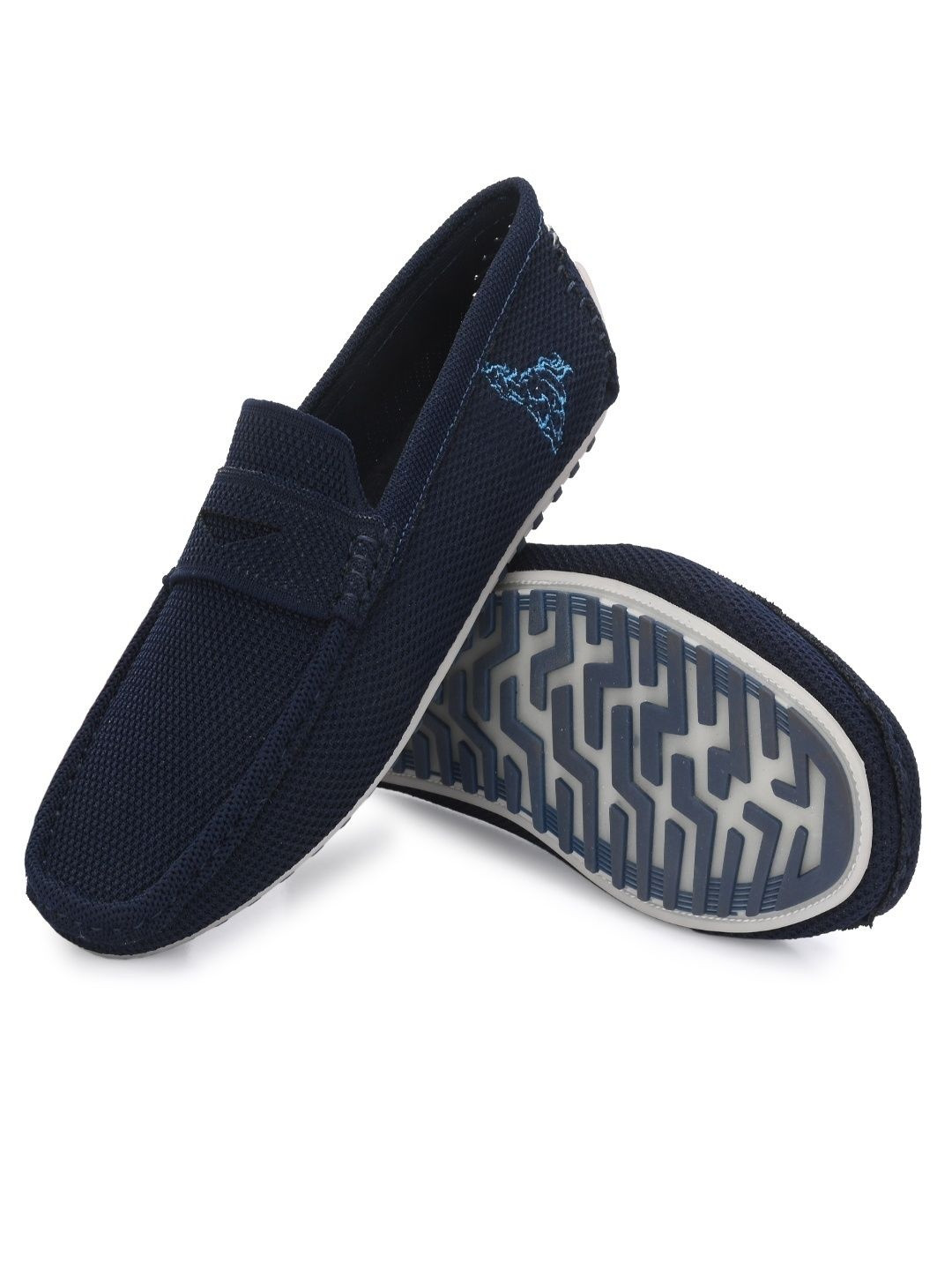 YSCROWD Men Textured Formal Slip-On Loafers