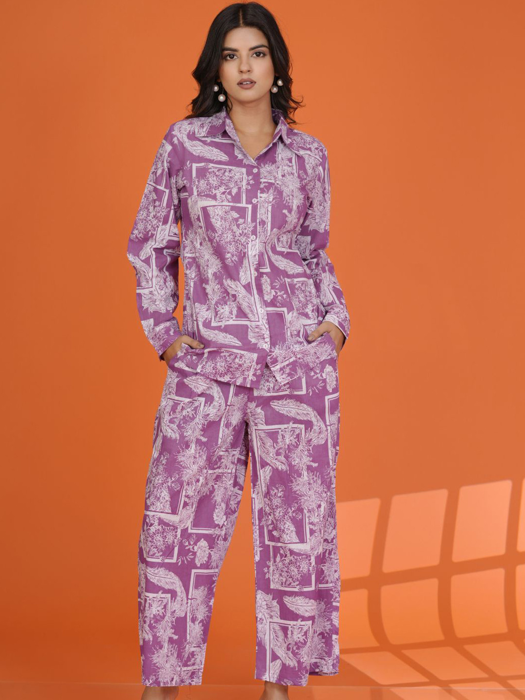 Kaftanize Abstract Patch Printed Co-Ords