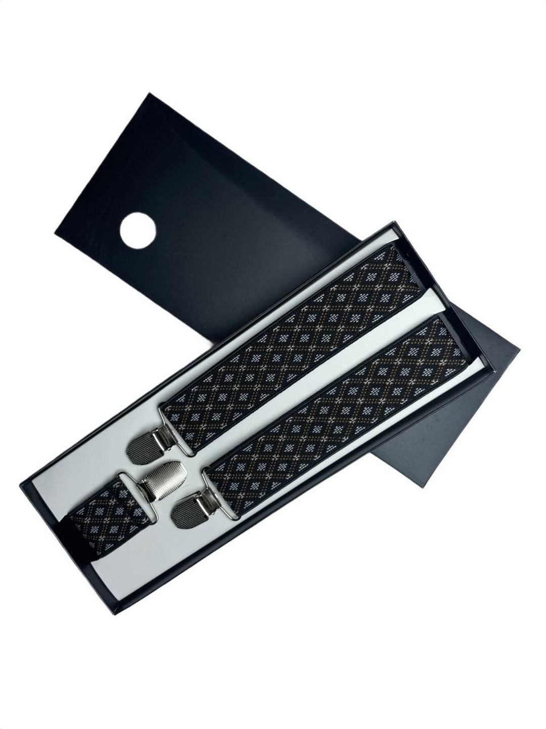 CALIXTO Men Black Suspenders