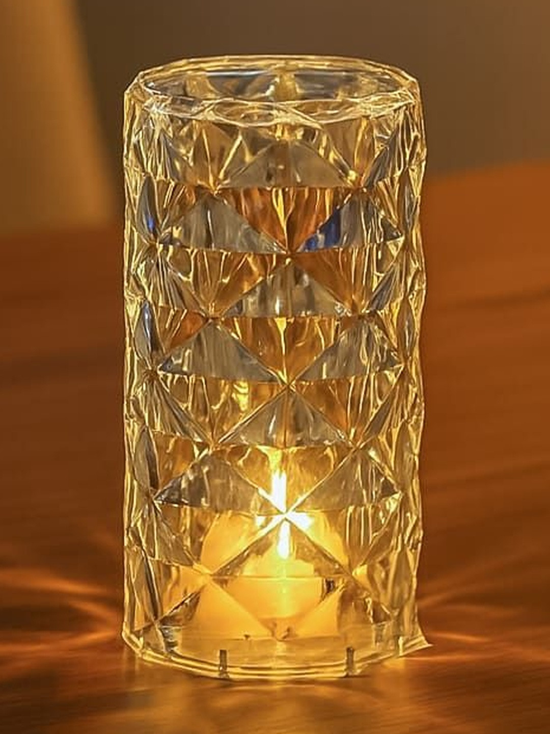 HINDCRAFT LED Crystal Candle Showpiece