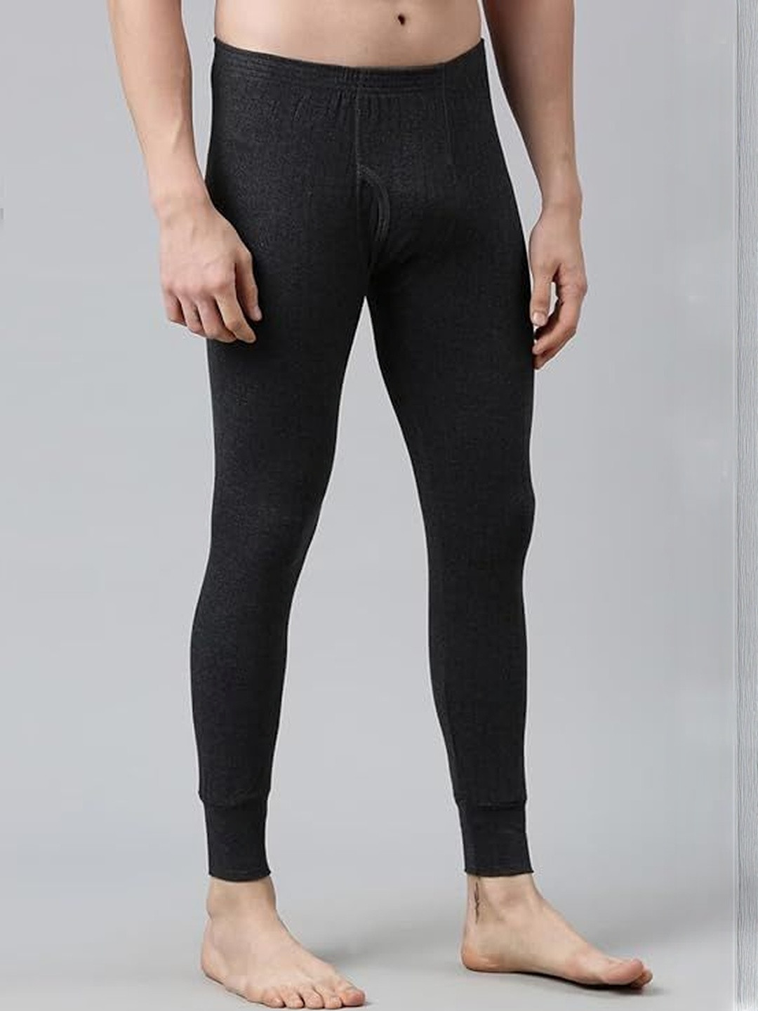 MACHO Men Ribbed Mid-Rise Thermal Bottoms