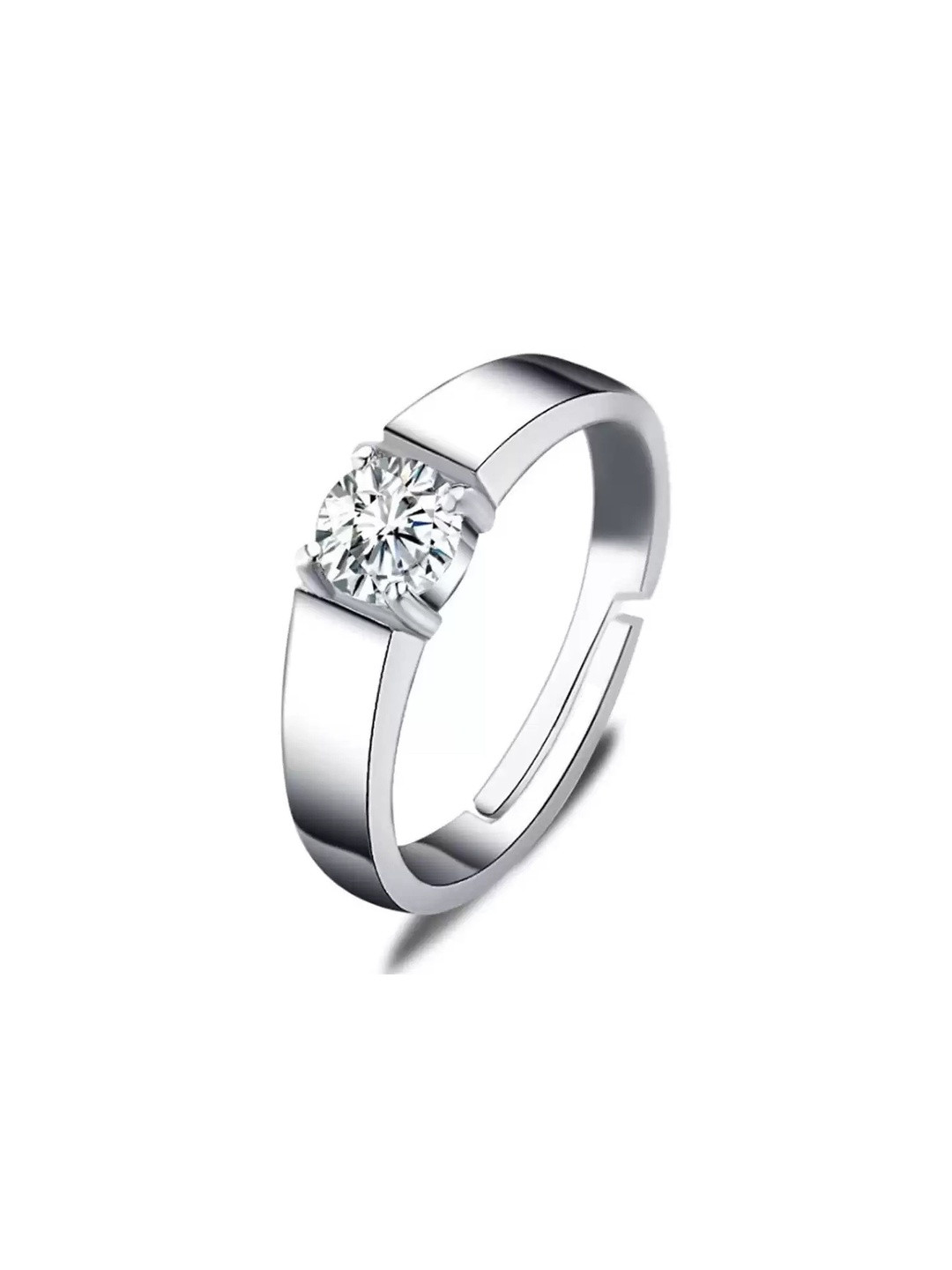 Teeragaj Set Of 3 Stone-Studded & Playing Cards Textured Details Adjustable Finger Rings