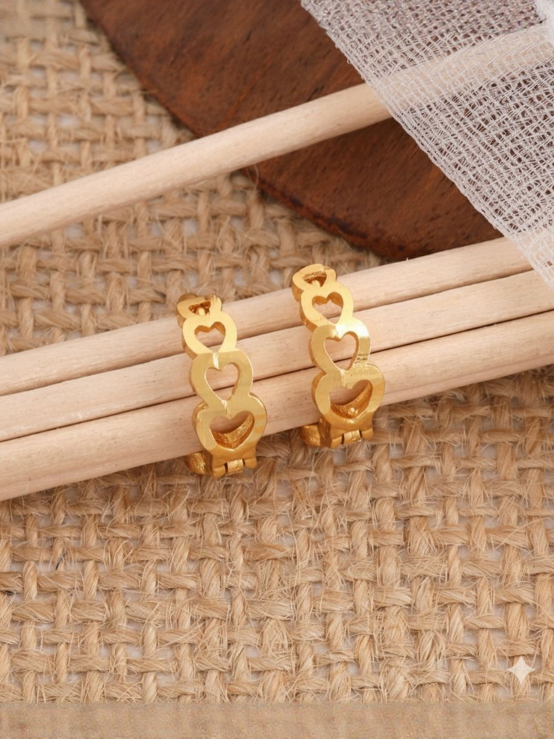 tulsi imitation Heart Shaped Hoop Earrings