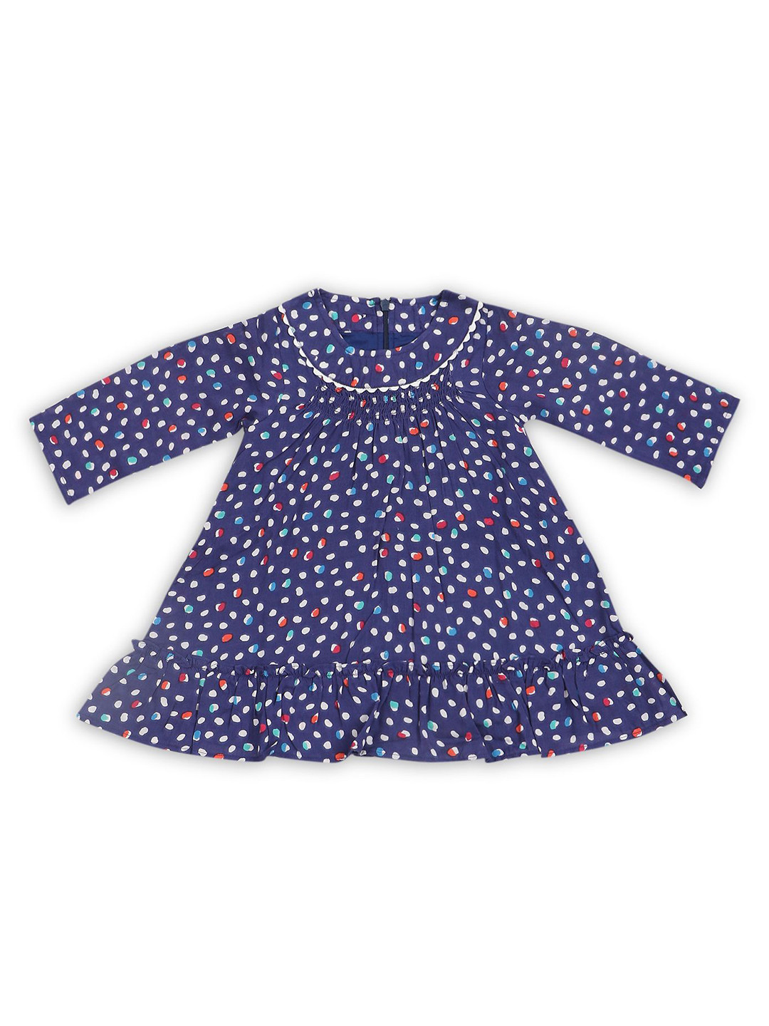 YOUNG BIRDS Girls Self Design Printed A-Line Dress