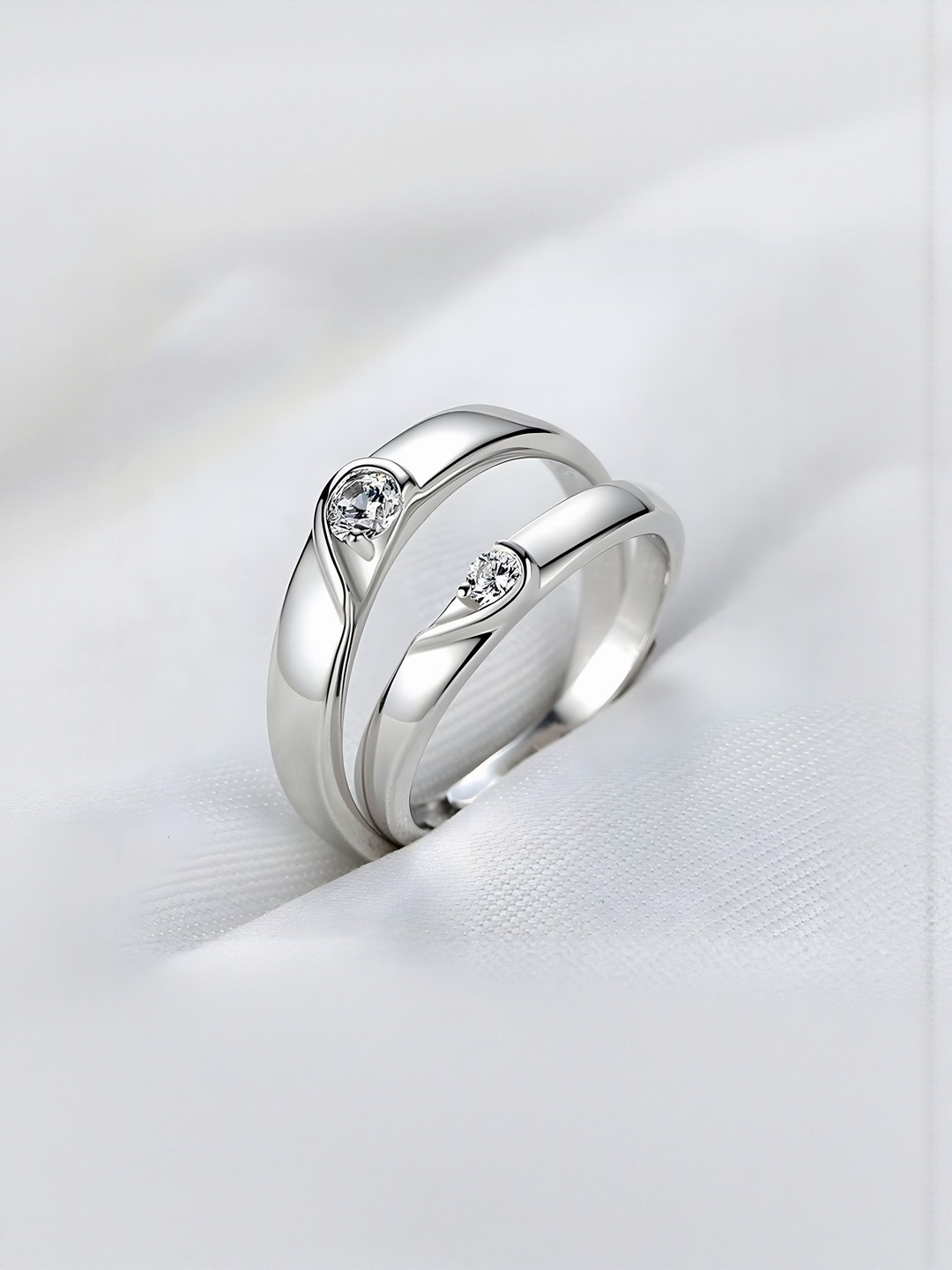 Teeragaj Set Of 2 Heart Shaped Ring