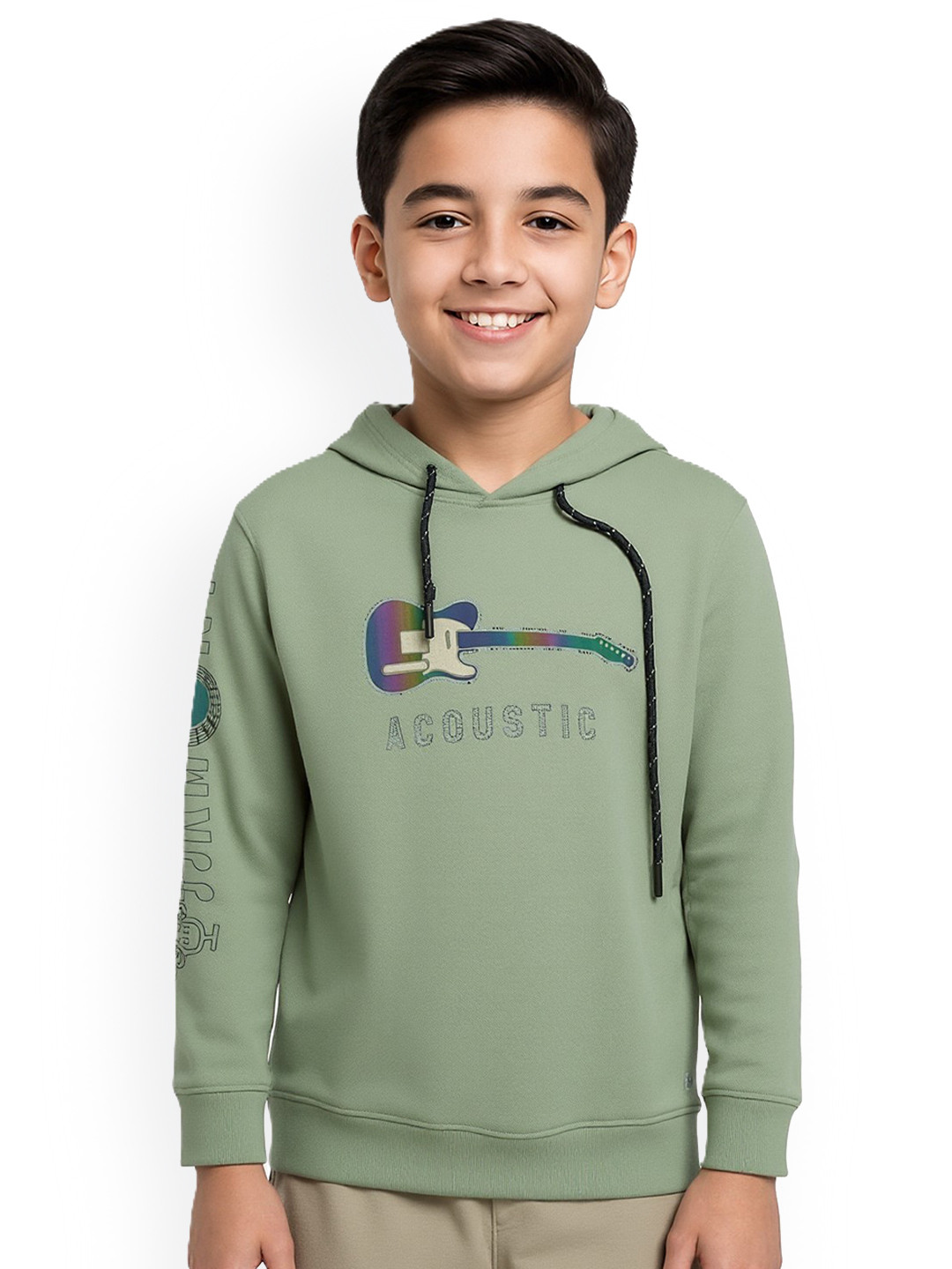CAVIO Boys Printed Hooded Applique T-shirt