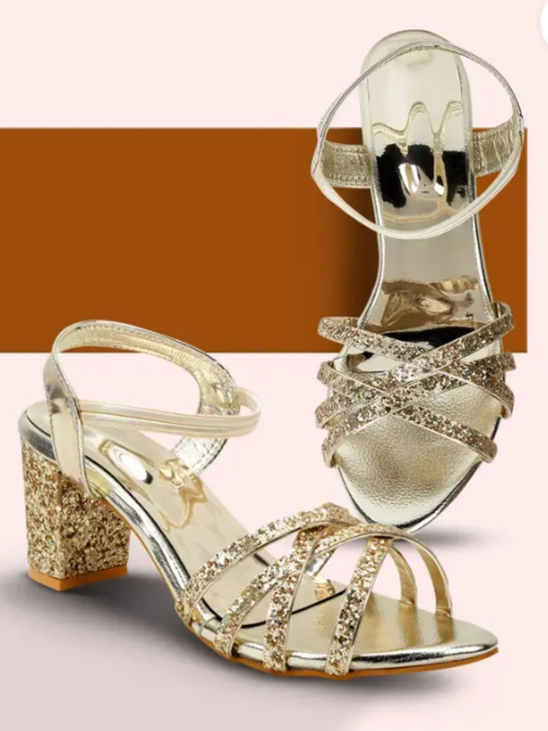 Stepee Embellished Open Toe Block Heel Sandals