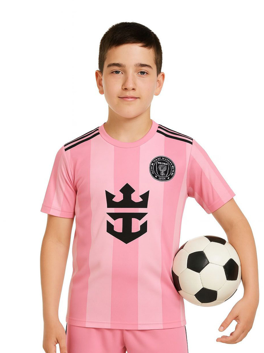 dostitch Boys Leonardo Messi 10 Pink Football Jersey