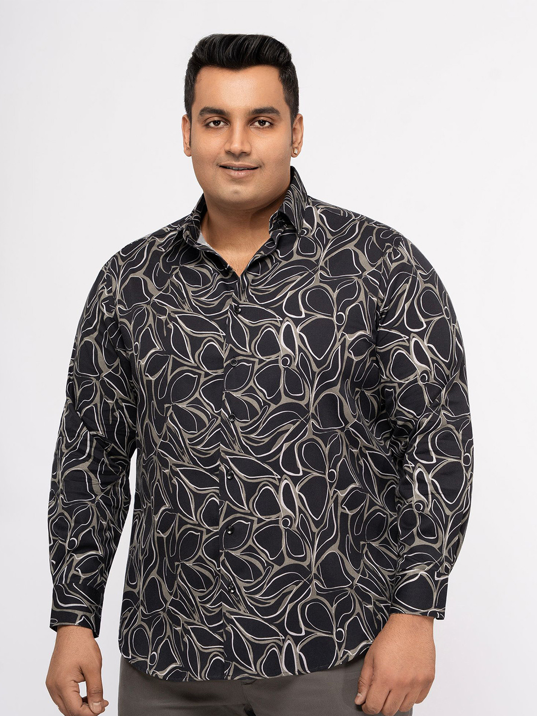 Big Hello - The Plus Life Men India Slim Fit Abstract Printed Cotton Casual Shirt