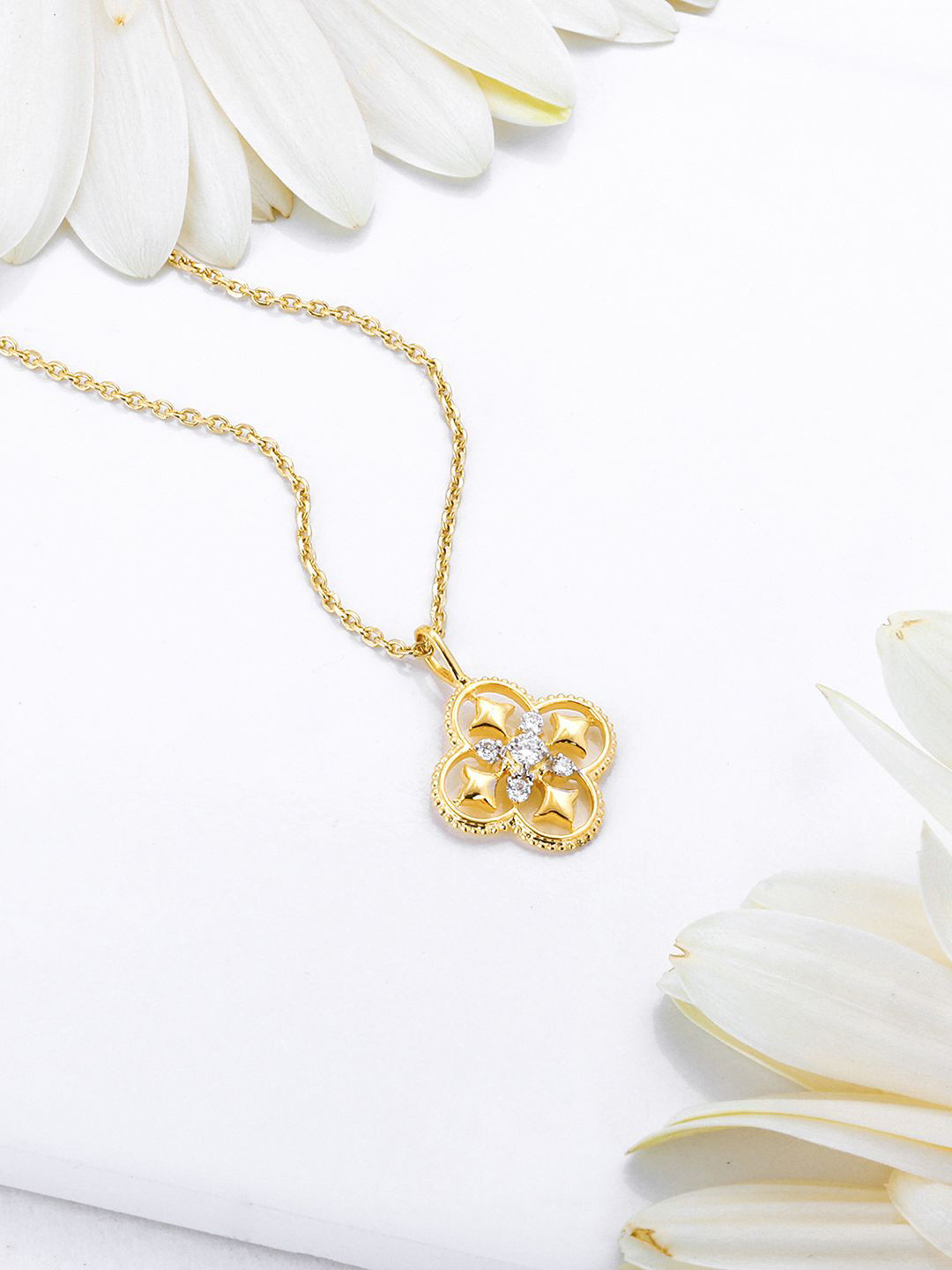 GIVA 14KT BIS Hall Mark Pendant Diamond- 1.46g