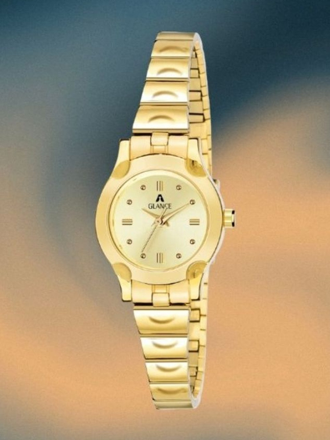 Aglance Women Embellished Dial & Bracelet Style Straps Analogue Watch New558_8019ym01