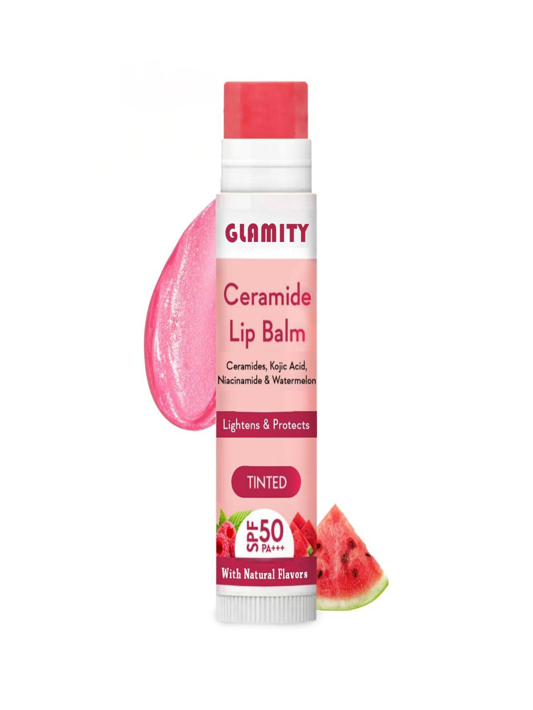 GLAMITY Ceramide Tinted Lip Balm With SPF50 PA+++ With Kojic Acid - 5 g