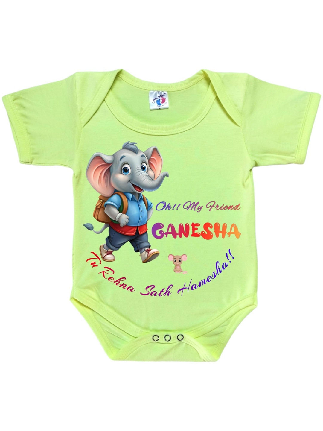 Cute Pals Infants Printed Short Sleeves Cotton Romper