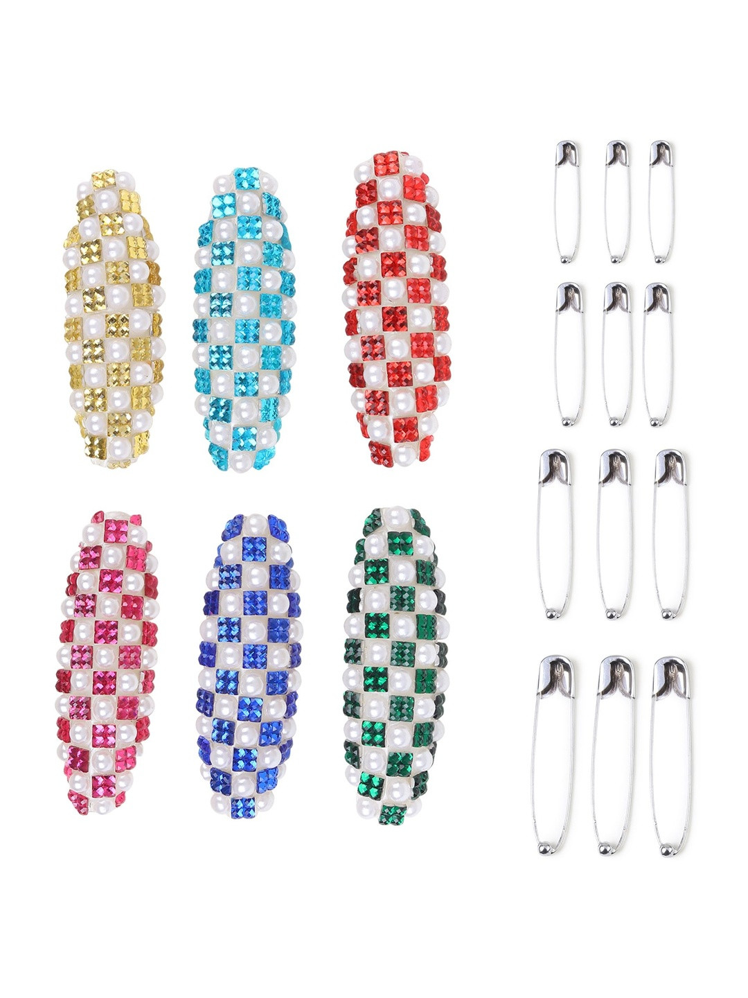 CLIPZON Set Of 18 Self Design Saree Clip