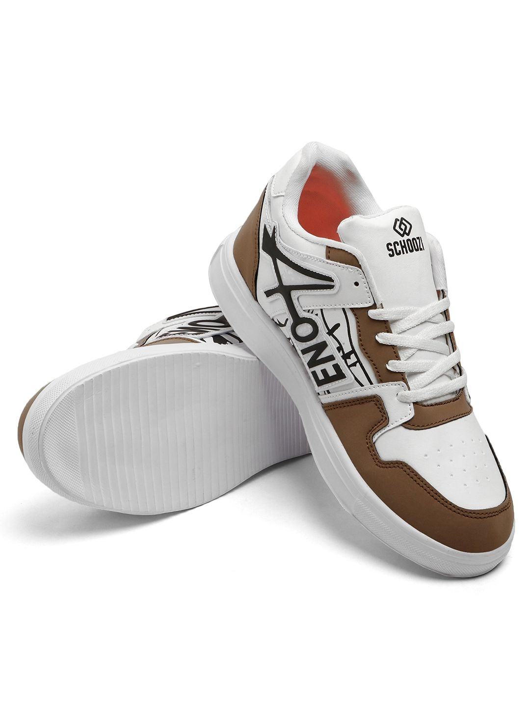 SCHOOZI Men Colourblocked Sneakers woith Lace-Up Closure