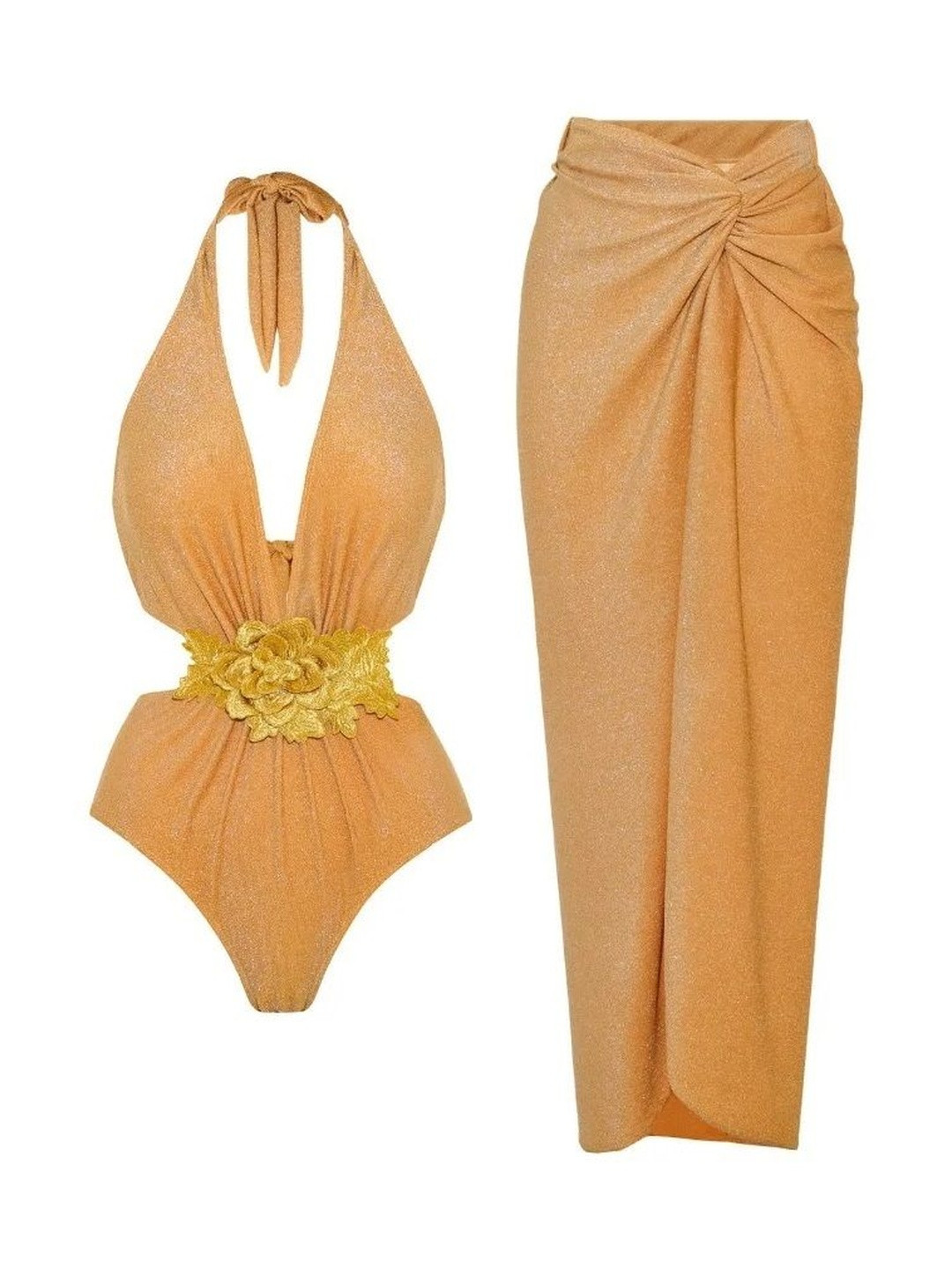 MONRSH Tie-Up Swim Cover Up Set