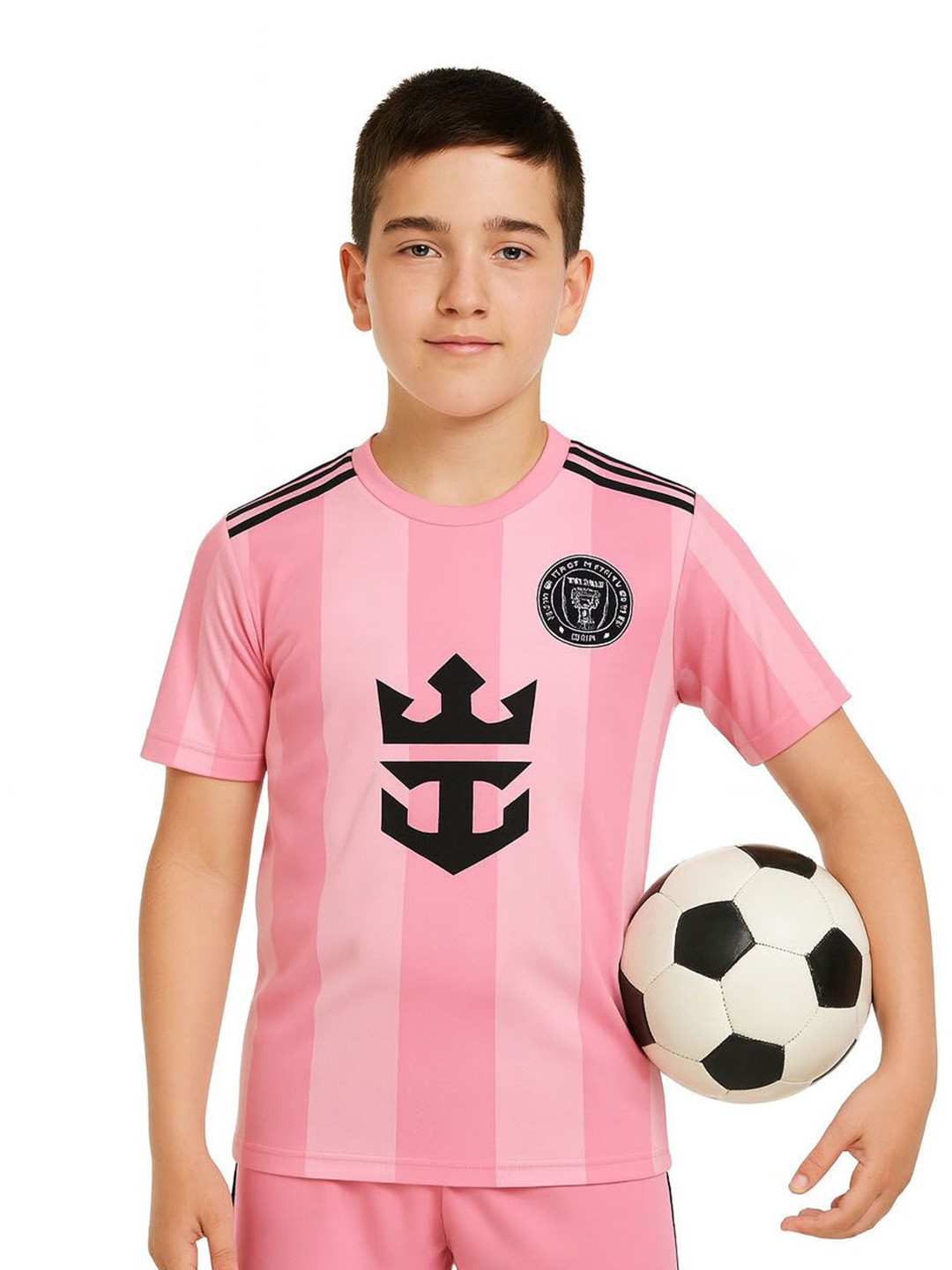 dostitch Boys Leonardo Messi 10 Pink Football Jersey