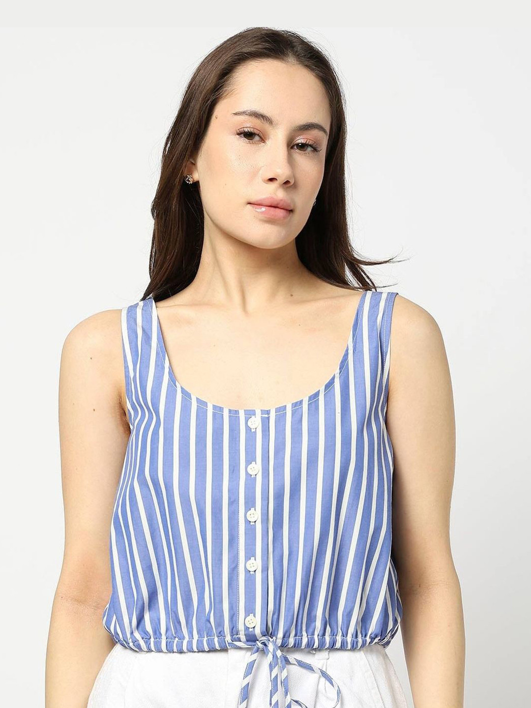 GAP Vertical Striped Round Neck Tops