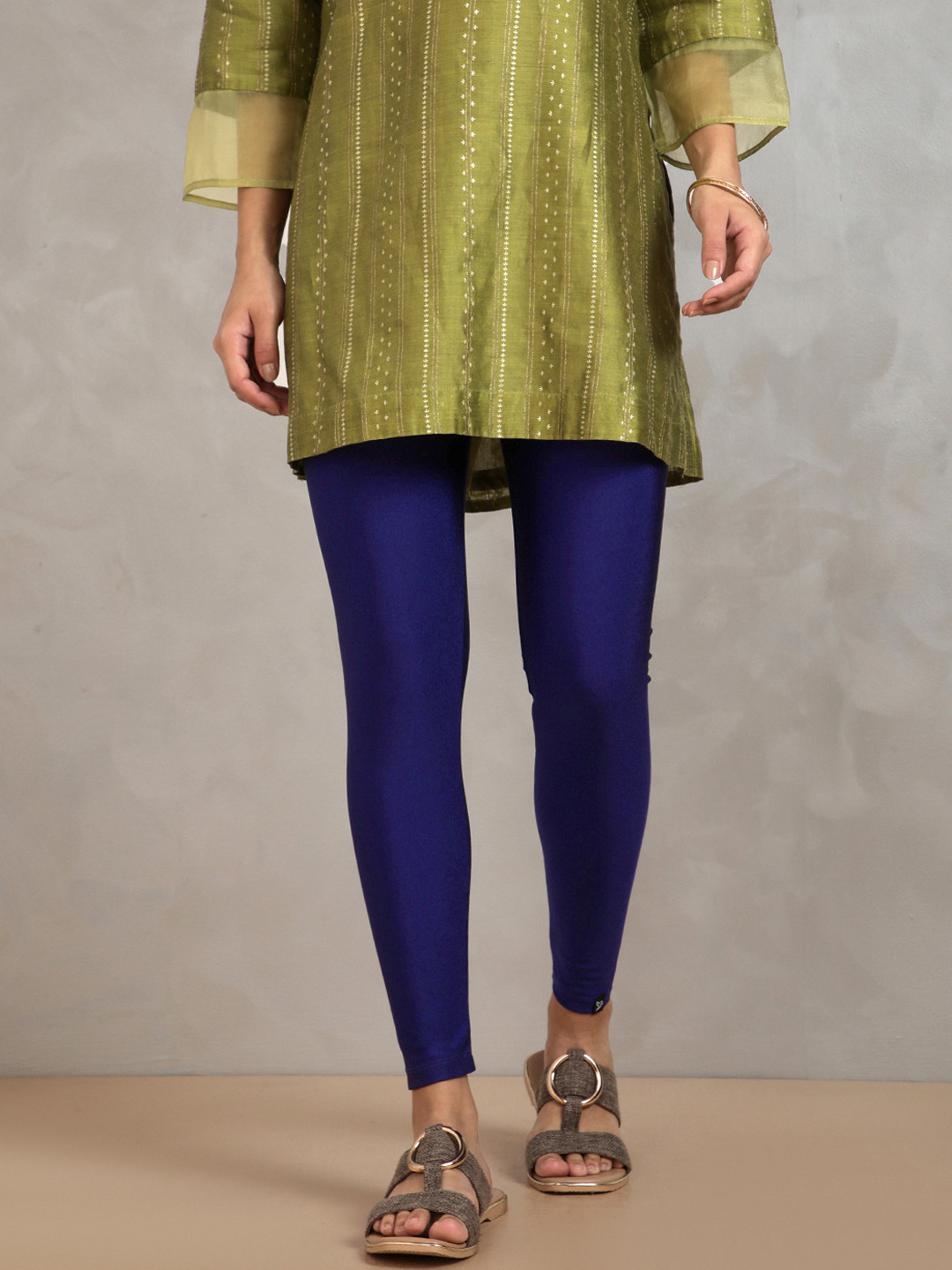 TWIN BIRDS Shimmer Ankle-Length Leggings