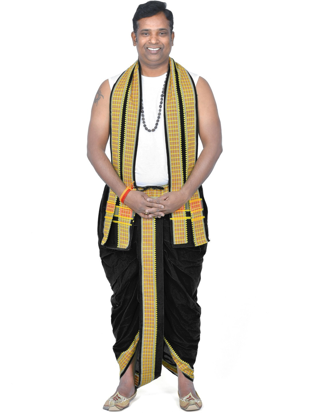 TUNI MANI Men Printed Cotton Dhoti Pants