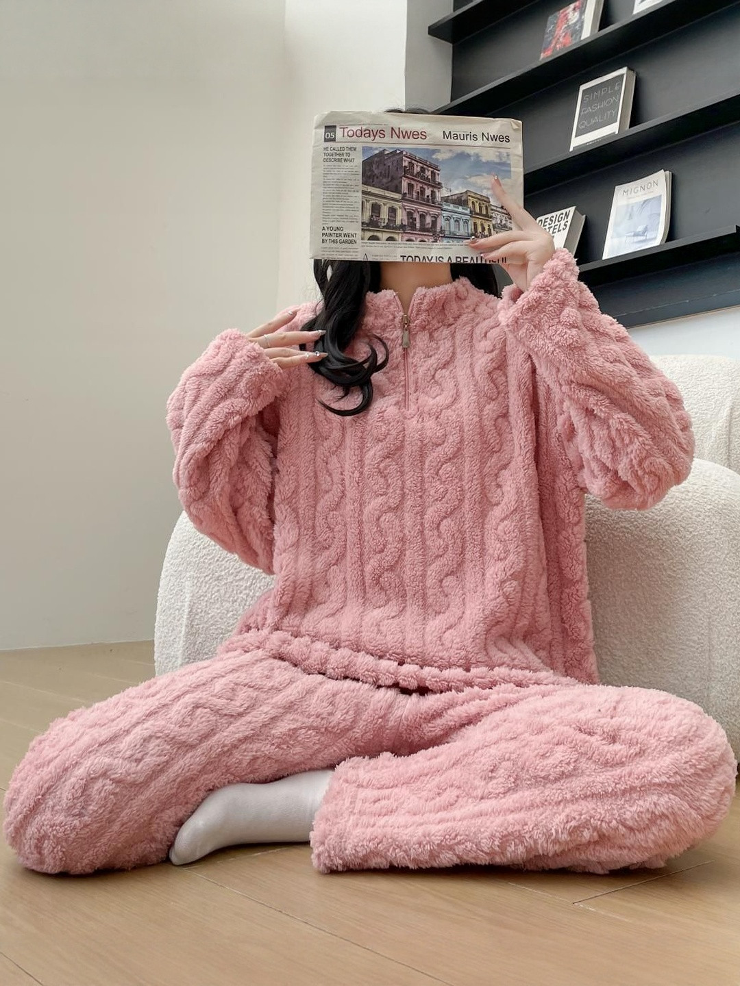 Lugo Women Long Sleeves Wool Blend Sweater Co-Ords