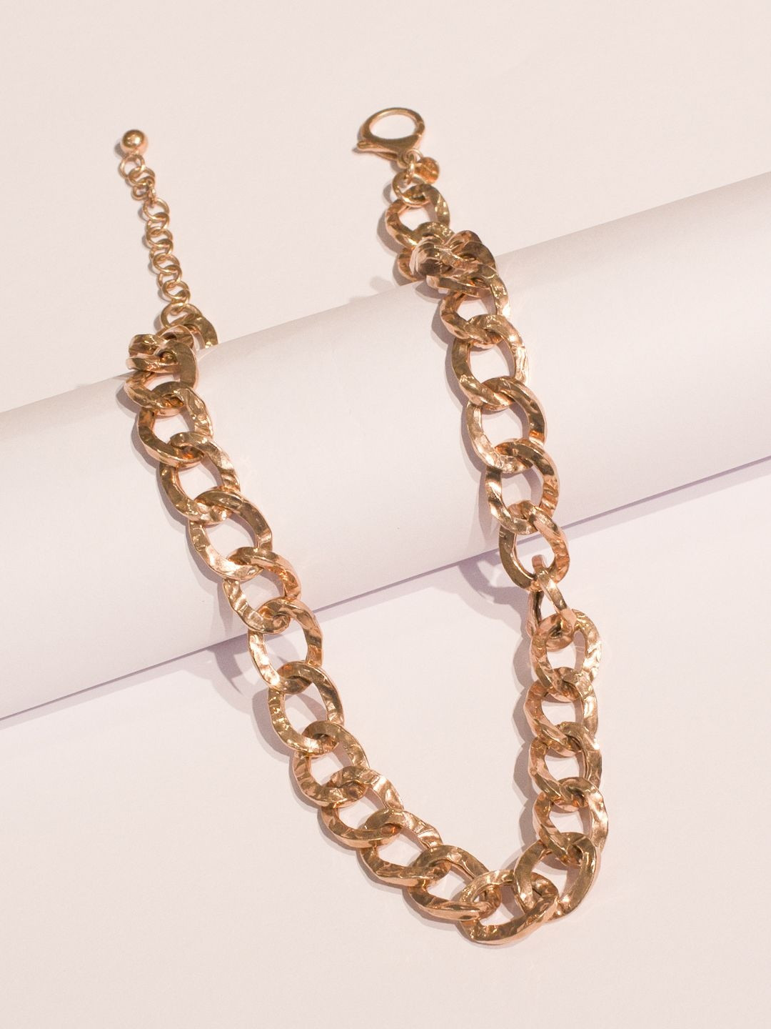 Ontique Unisex 925 Sterling Silver Link Chains Statement Necklace