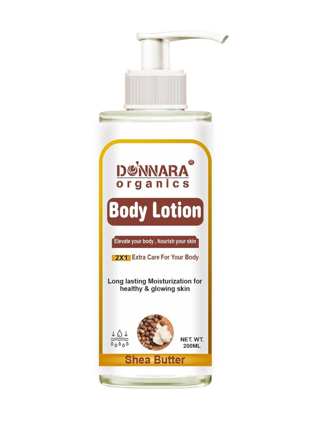 Donnara Organics Shea Butter Body Lotion For Deep Moisturizing - 200 ml