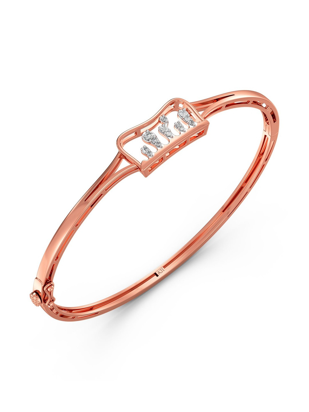 Joyalukkas Women 18Kt Rose Gold Circlet Bracelet With 0.06 Carat Natural Diamond - 7.19g