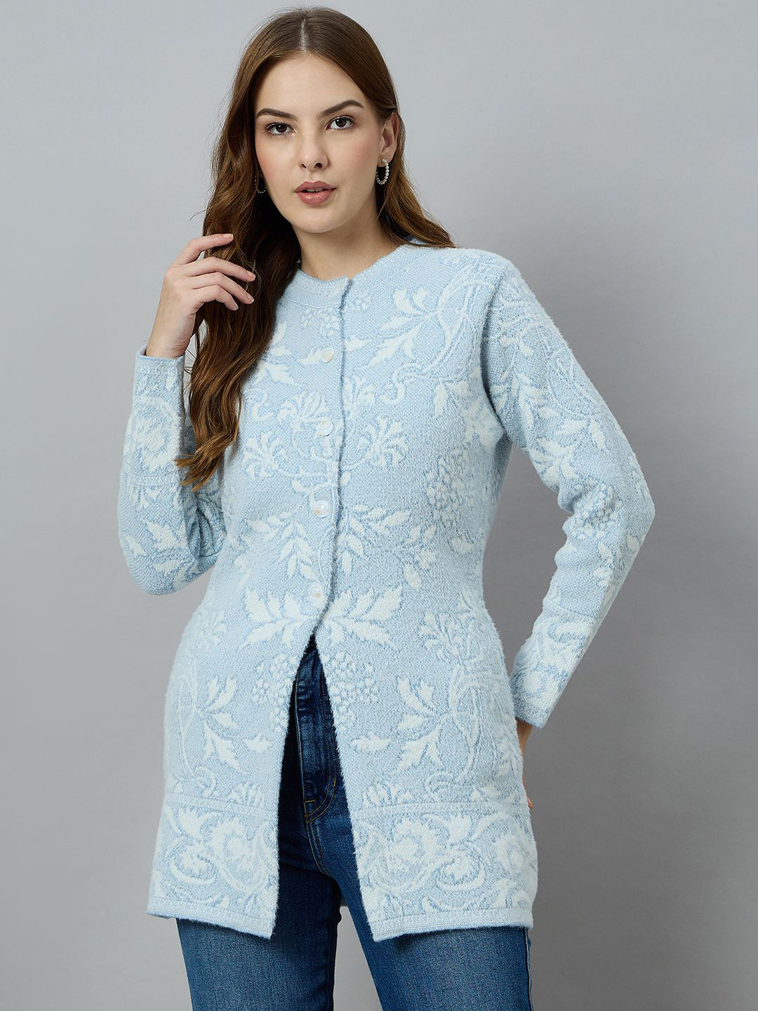 Duke Women Floral Printed Cardigan