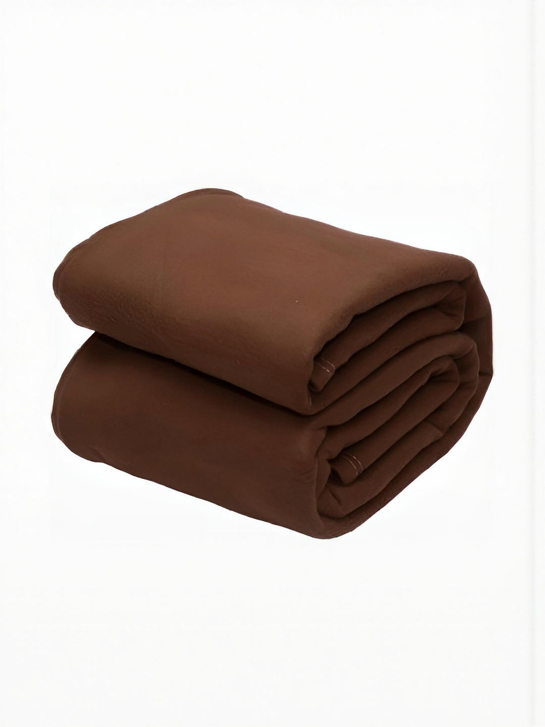 Aura Coffee Brown Fleece 350 GSM Mild Winter Double Blanket