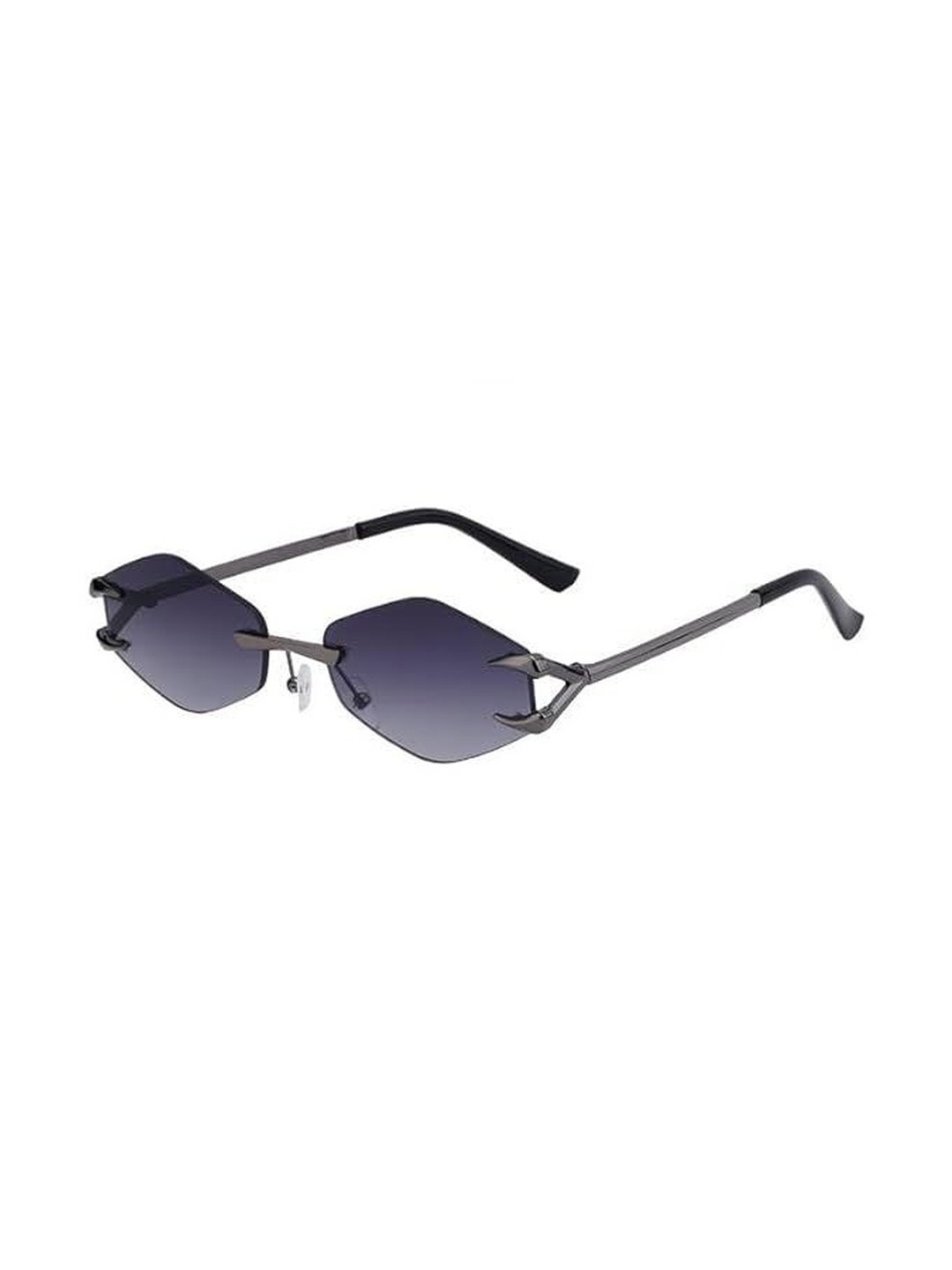 AUGEN Unisex Rimless UV Protected Gunmetal-Toned Diamond Sunglasses VI-SG-251-C2
