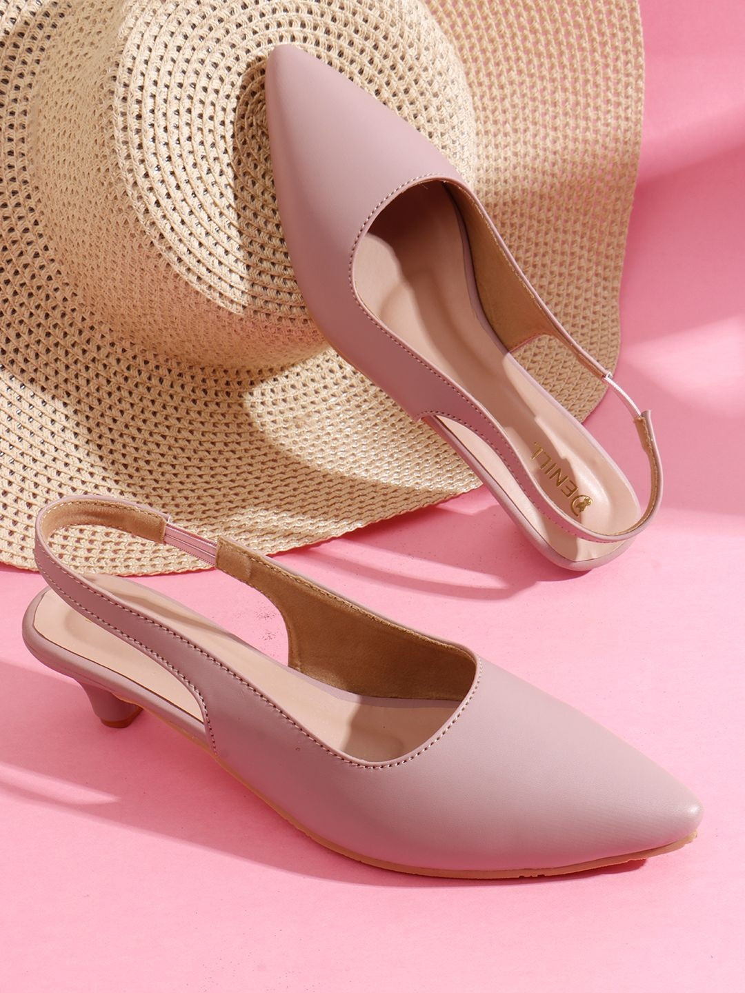 Denill Pointed Toe Sandals With Non Slip Sole Kitten Sandals