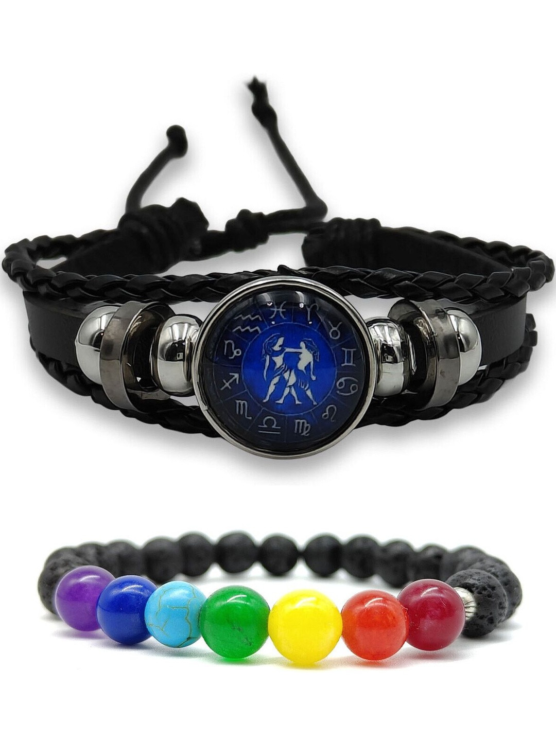 Bhagya G Set Of 2 Stainless Steel Wraparound Bracelets