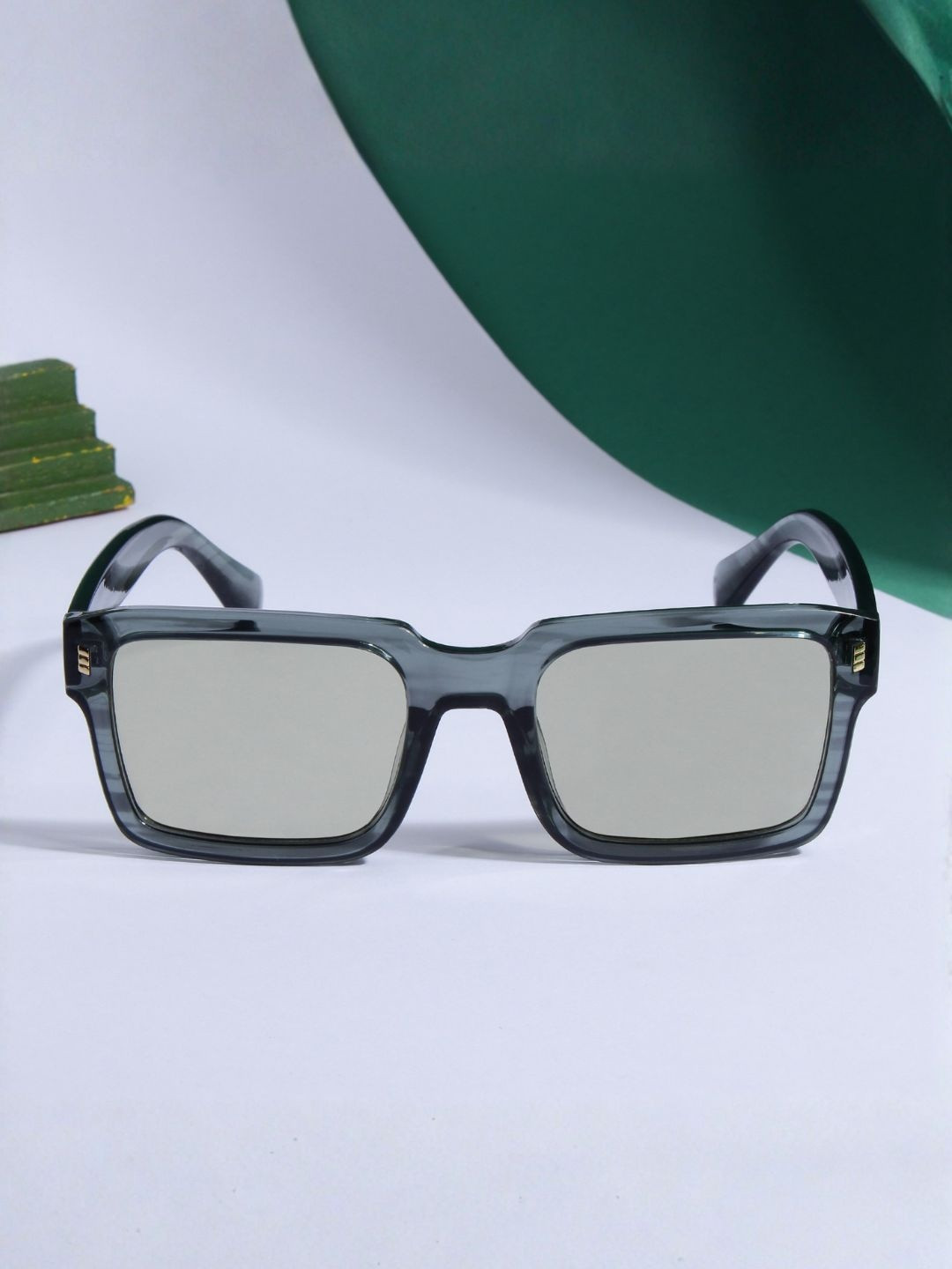 goglassic Men UV Protected Lens Rectangle Sunglasses SIGMA-GREEN-GREEN