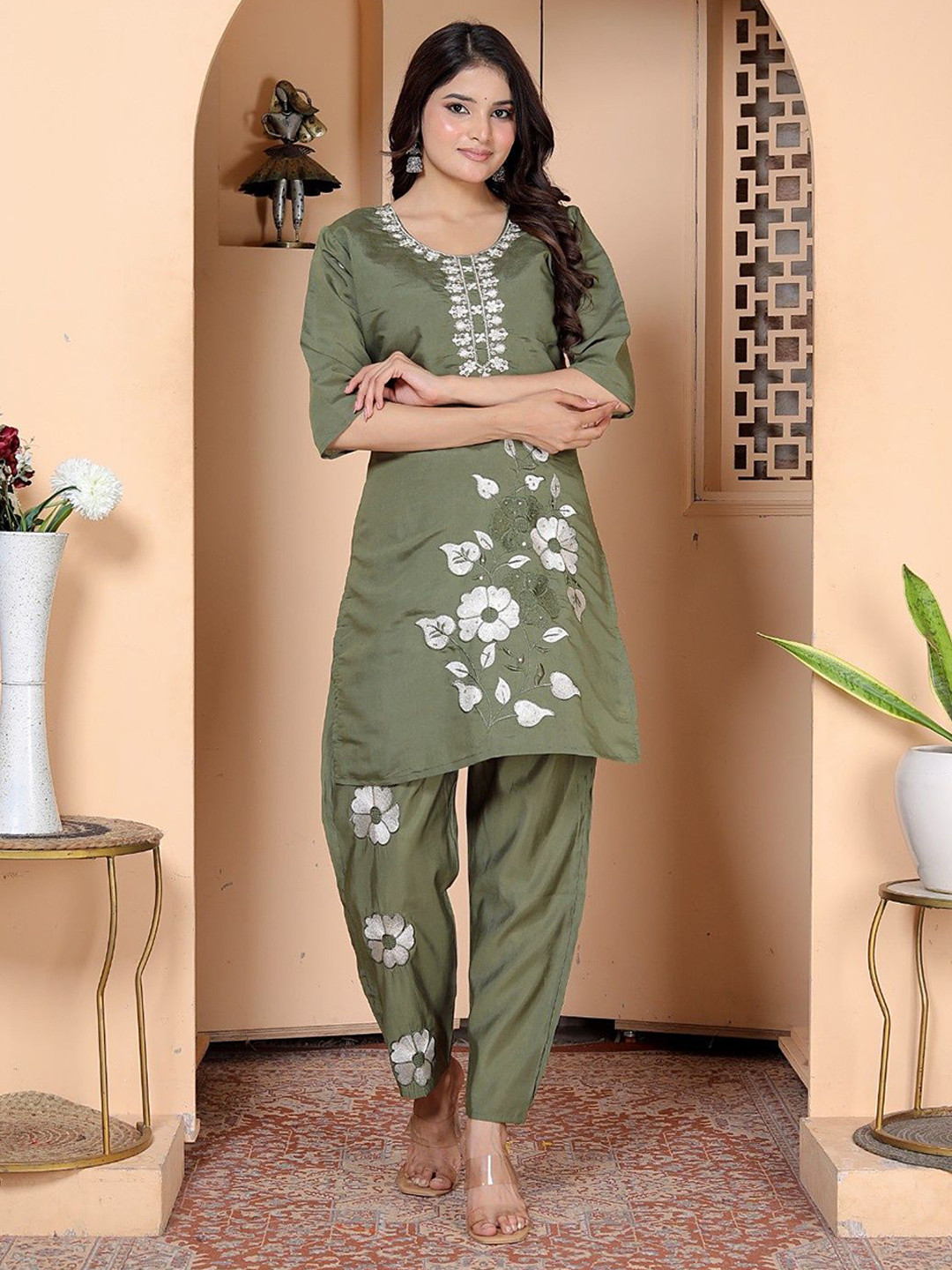 GRX Floral Embroidered Corset Dress