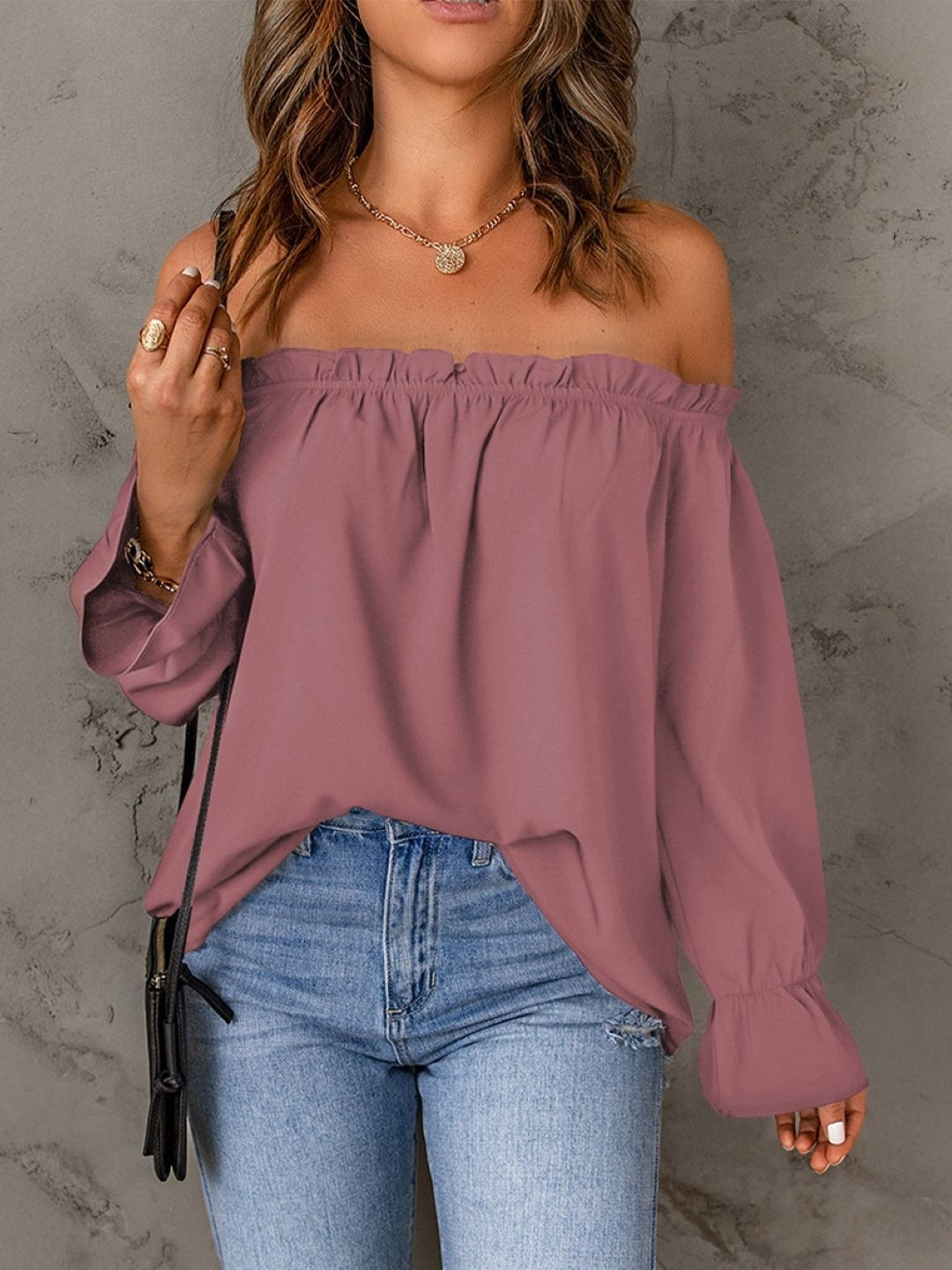 StyleCast Off-Shoulder Bell Sleeve Top