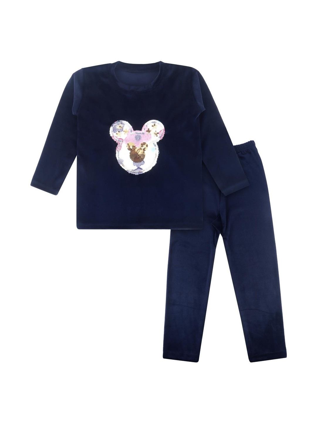AVYAY Kids Round Neck Long Sleeves Night suit