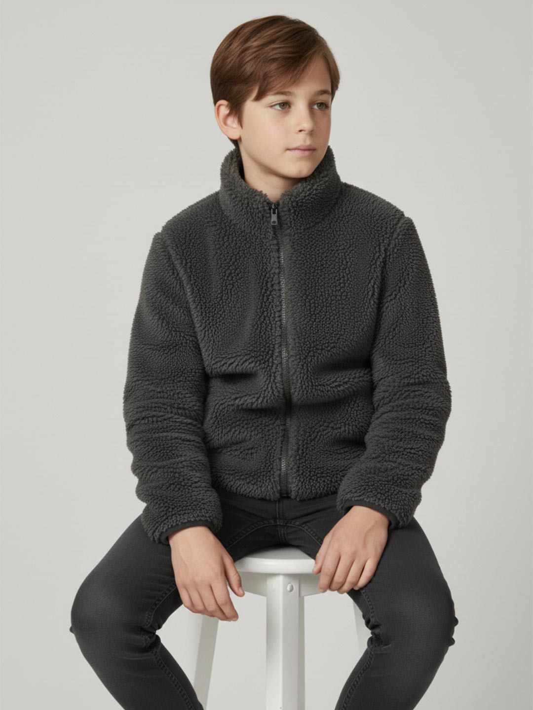 Alan Jones Boys Stand Collar Puffer Jacket