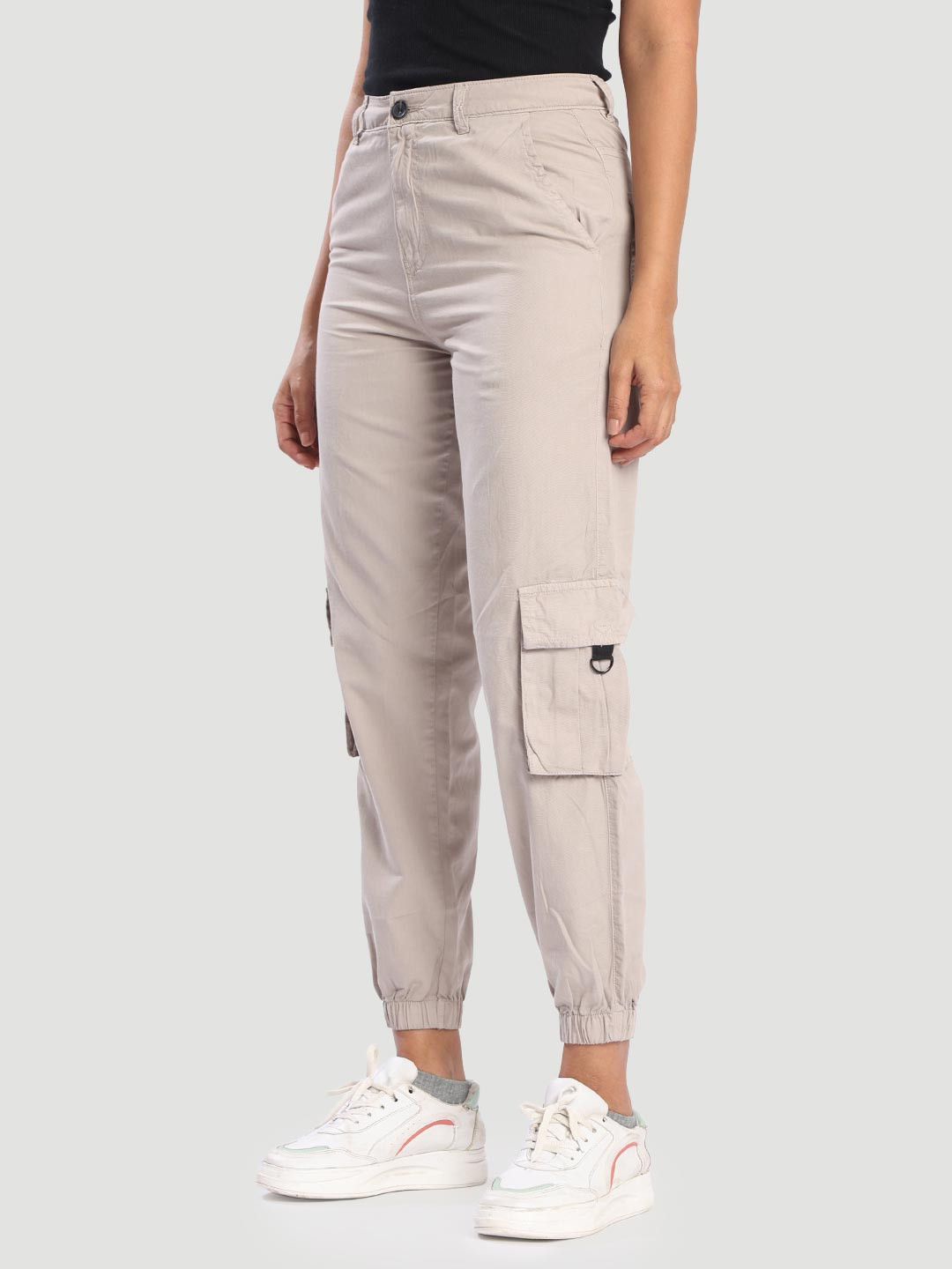 Bene Kleed Women 6 Pocket Zip Jogger Regular Fit Cargos Trousers