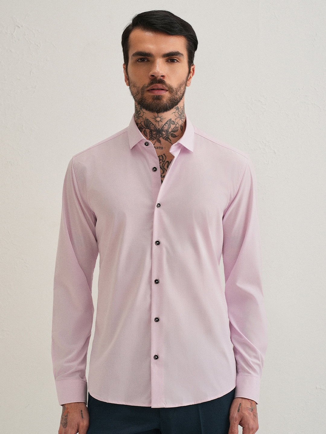 Banana Club Men Classic Slim Fit Wrinkle Free Semiformal Shirt