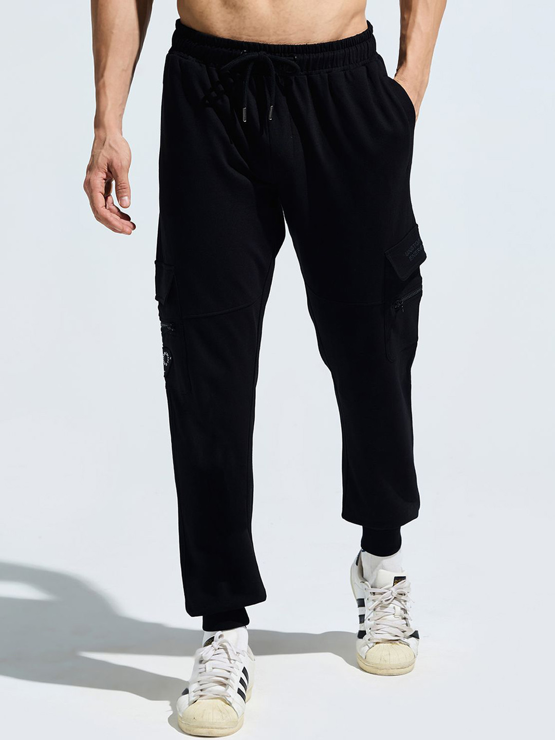 DOMIN8 Men Pure Cotton Cut & Sew Multi-Pocket breathable Stretchable Cargos Joggers