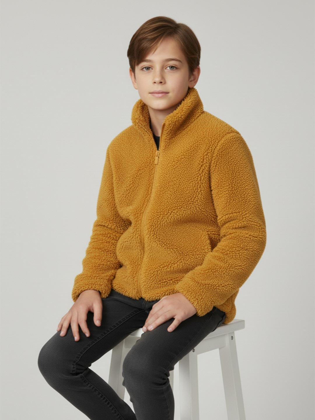 Alan Jones Boys Stand Collar Puffer Jacket