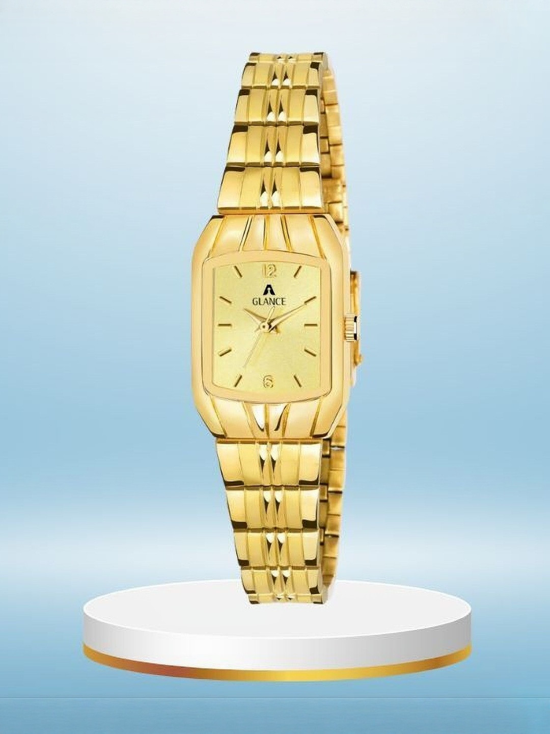 Aglance Women Square Dial & Bracelet Style Straps Analogue Watch JK_115503_9151ym01