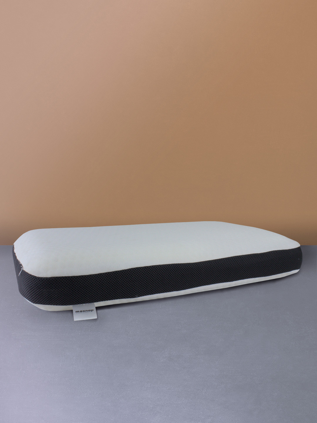 MA xNAP Sleep Support White Solid Polyester Medium Memory Foam Sleep Pillow-10 x 38 x 59 cm