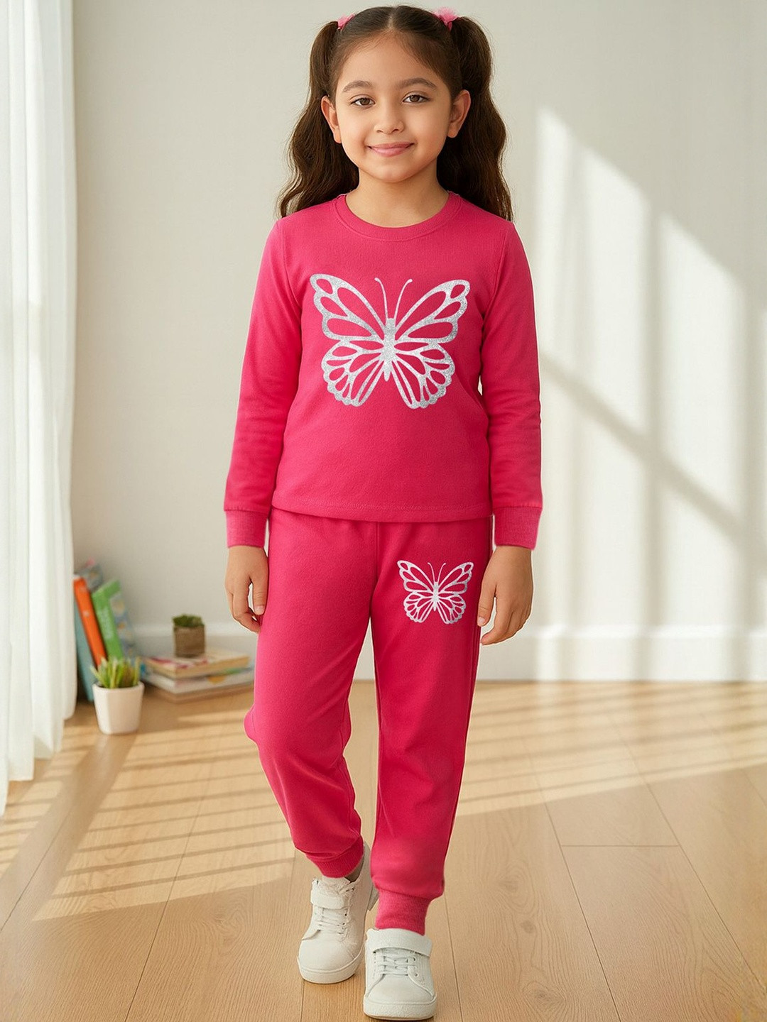 YK X Trampoline Girls Animal Graphic Printed T-Shirt With Joggers