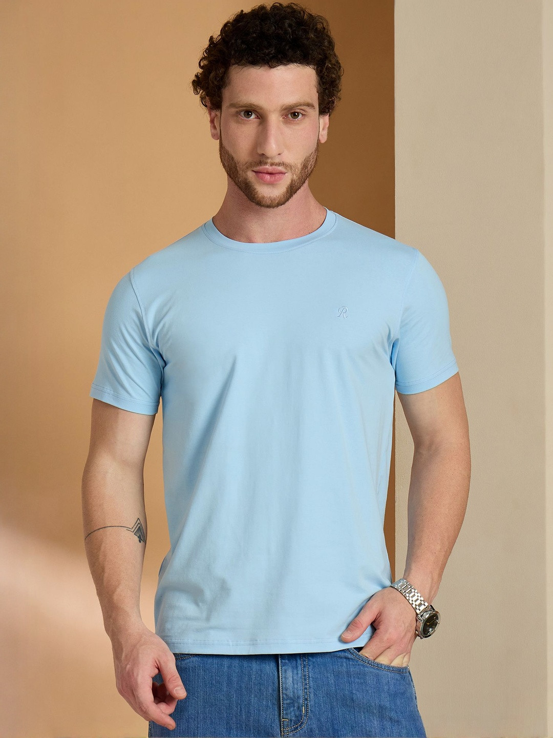 REPRISE Men Brand Logo T-shirt